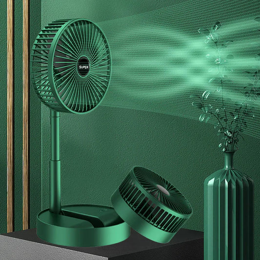 Rechargeable Folding Table Fan β Portable Telescopic Air Cooler