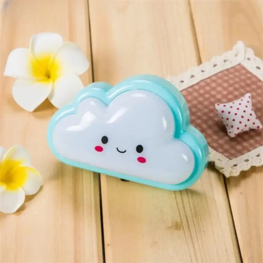 Smiley Cloud Plug-In LED Night Light β Soft Warm Glow Baby Lamp, Kids Night Light for Bedroom & Nursery (Random Color)