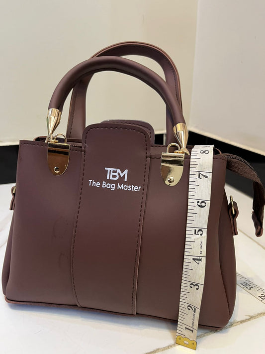 3 Pieces Ladies Handbag Elegant Design Premium Quality Smooth Finish Easy Carry - Black