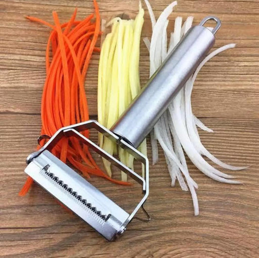 Stainless Steel Multi Peeler – Ergonomic Fruit and Vegetable Peeler with Hanging Hook