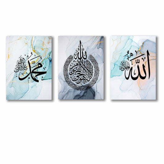 Set of 3 Premium Wall Art Photo Tiles β Modern Home Decor Sets 8x11