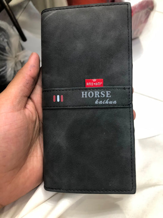 Imperial Horse Wallet for Men Bifold Card Holder Cash Pocket Coin Pocket Premium Men's Wallet (Color Black)