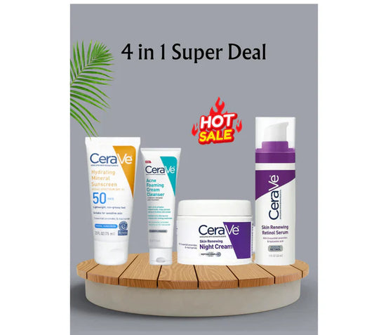 CeraVe Skincare Kit β Cleanser, Retinol, Night Cream & SPF 50