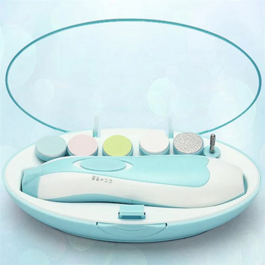 Premium 6-in-1 Electric Baby Nail Trimmer Set – Safe Infant Nail Filer, Clipper Alternative Kit with Storage Case - Random Color
