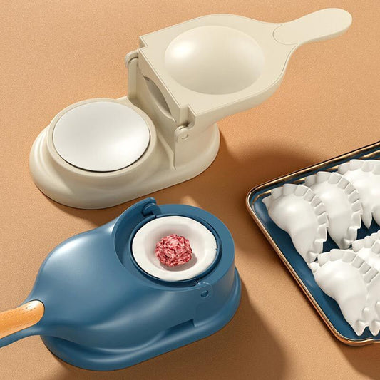 2-in-1 Dumpling Wrapper Tool Food Grade Manual Dumpling Wrapper Mold Labor-Saving Baking Pastry Home Kitchen Gadget (Random Color)without box