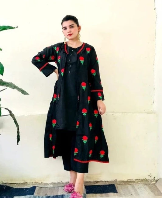 Silk Fancy Gown 3pc - large