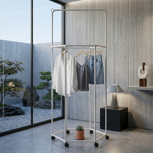 360° Rotating Clothes Hanger | Multi-Tier Laundry Organizer With Swivel Hook For Space-Saving Wardrobe Storage
