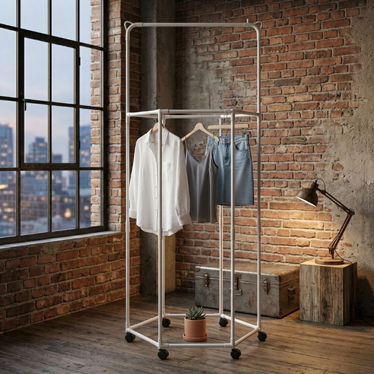 360° Rotating Clothes Hanger | Multi-Tier Laundry Organizer With Swivel Hook For Space-Saving Wardrobe Storage