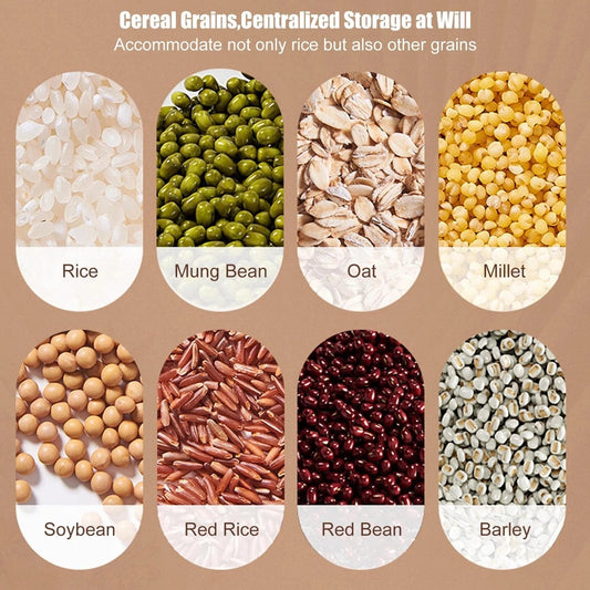 Food Storage Container Rotatable Rice Barrels Sealed Cereal Dispenser Rice Tank Grain Box Kitchen Storage Organization (Random Color)