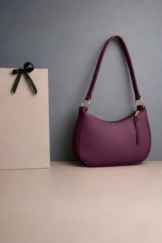 Women's Classic Zip Shoulder Bag | Sleek Everyday Carry - Black