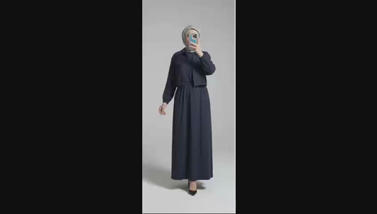 Stylish 2 Piece Set Long Frock Maxi Dress With Matching Zipper Jacket Premium Quality