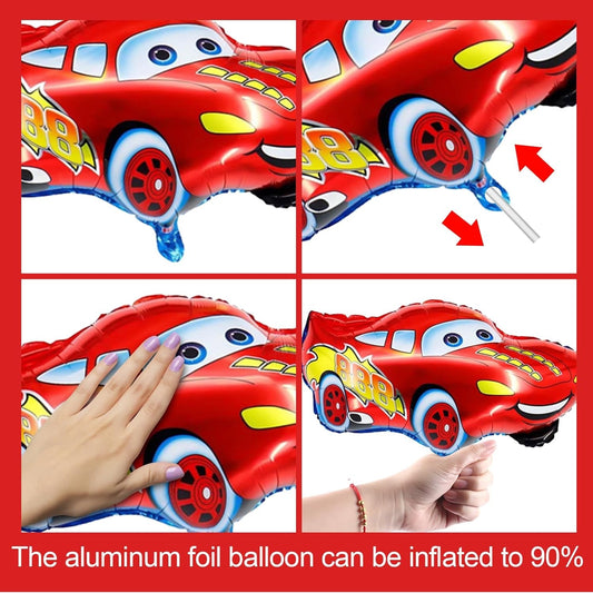 Car Theme Birthday Party Decoration Set 60 Pcs for Kids Boys & Girls
